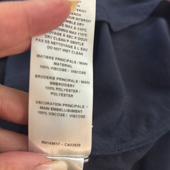 See By Chloe Blue Ruffled Bib Collar Blouse, US6 - Picture 16 of 16